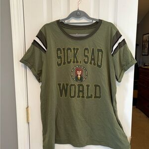 Daria Graphic Tee with 'Sick Sad World' Print
